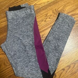 PINK Gray and Purple Leggings